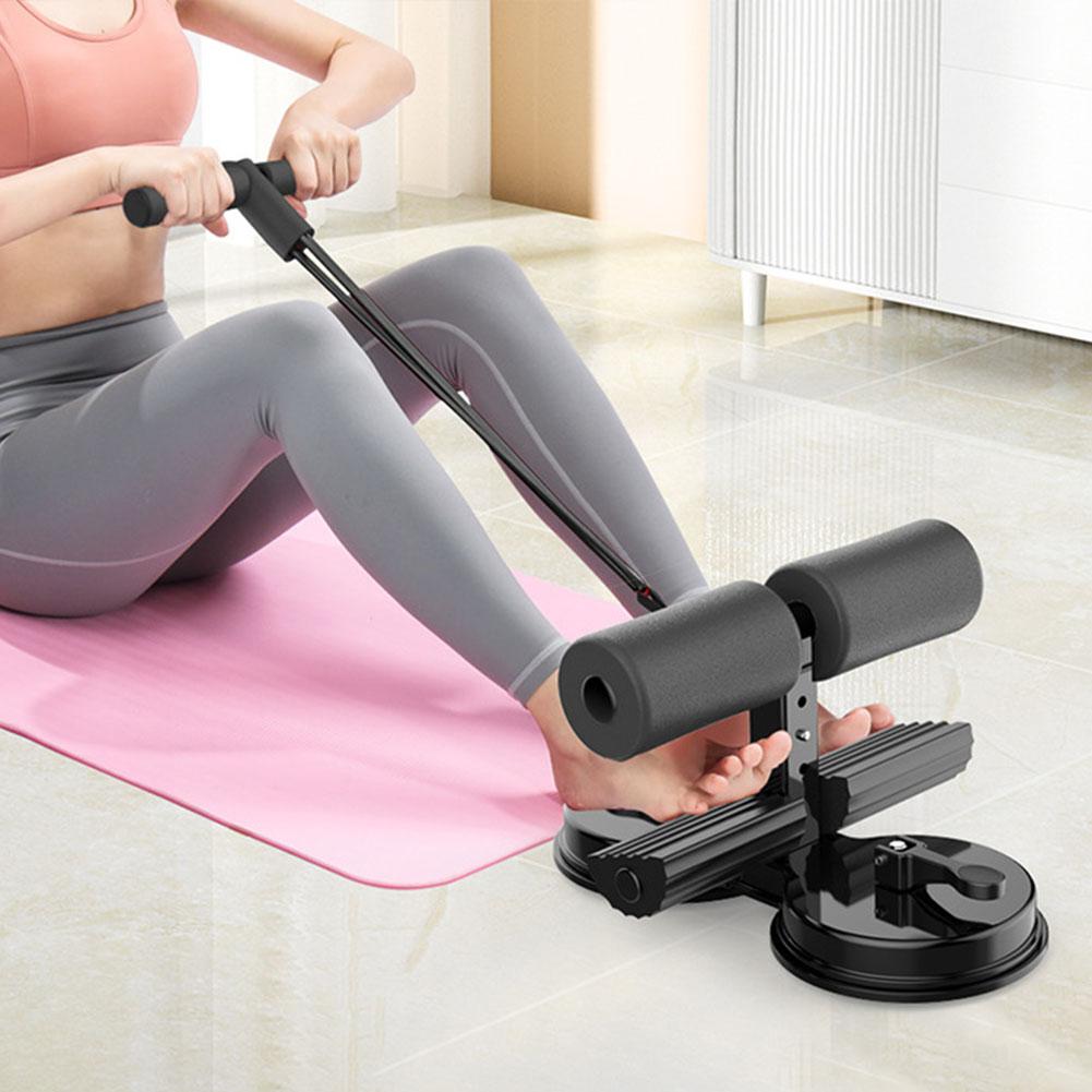 Sit Up Bar Floor - シットアップバー フットホルダー 3つの吸盤付き シットアップフロアホルダー 高さ調節可能 シットアップバー補助器具