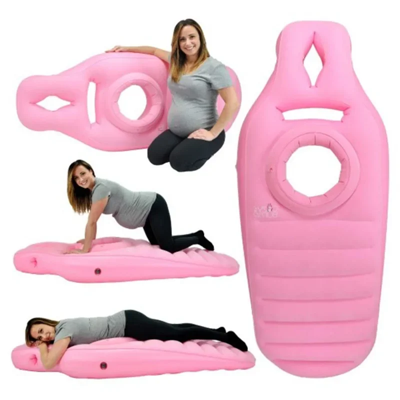 Yoga Fitness Mat - 妊娠中の女性のためのインフレータブルヨガピロー,睡眠マットレス,マタニティボディベッド