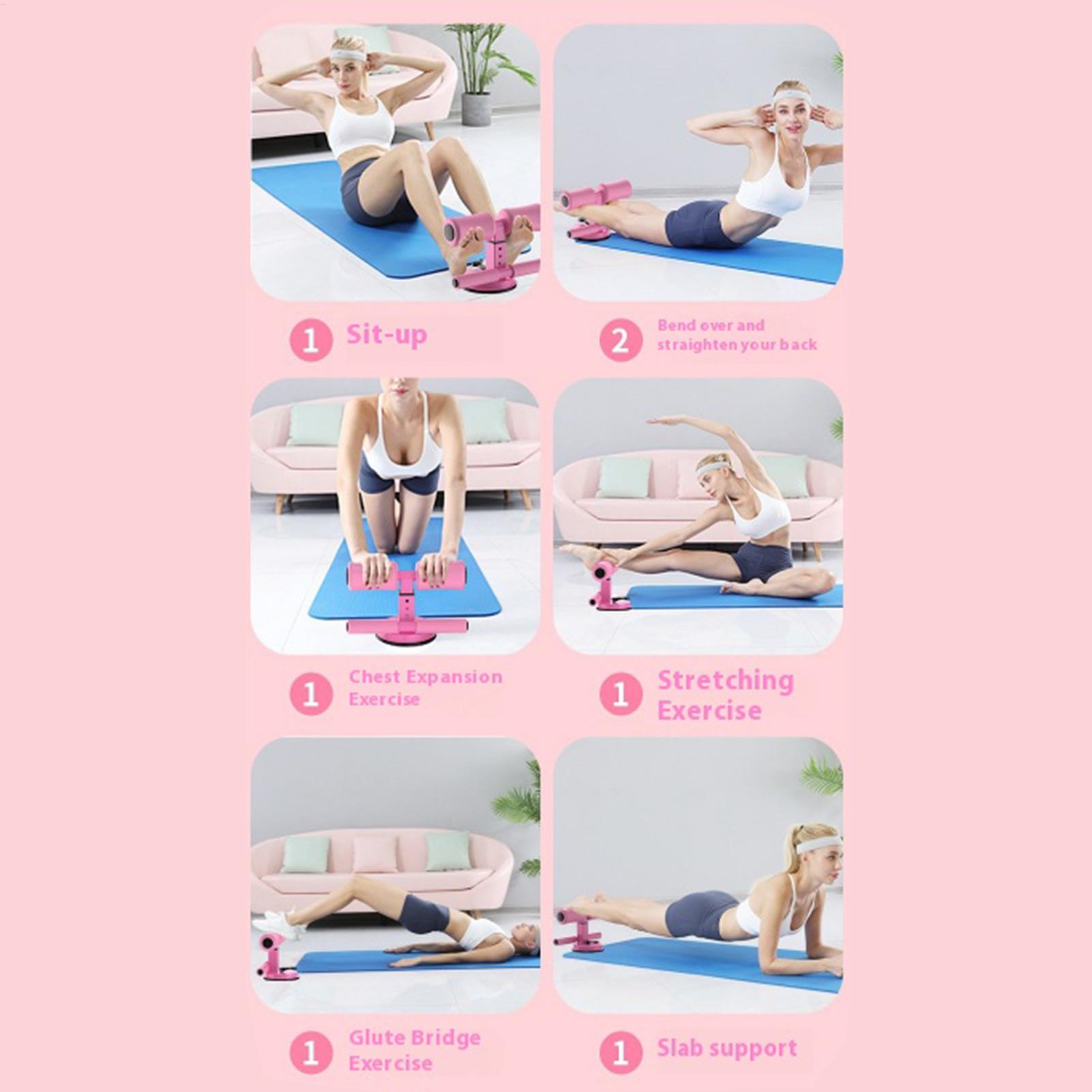 Sit Up Bar Floor - シットアップフロアバー 調節可能なシットアップ運動補助装置 ポータブル腹部トレーニングツール 男性用 女性用 屋内