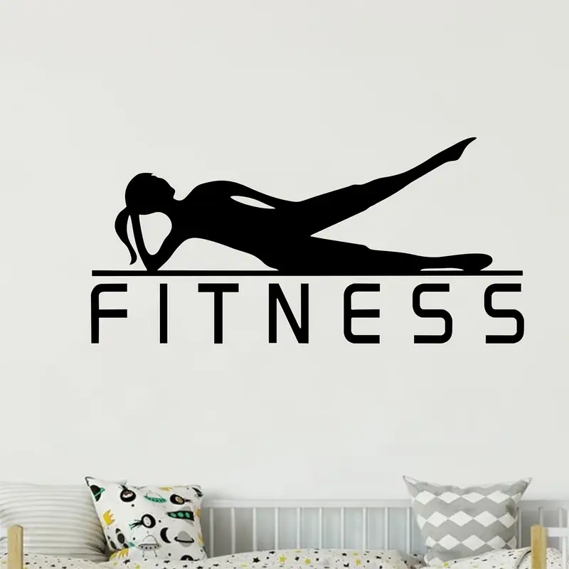 ヨガ用にデザインされたフィットネスガールのビニールステッカー - Yoga Fitness Wallpaper のレビューと価格