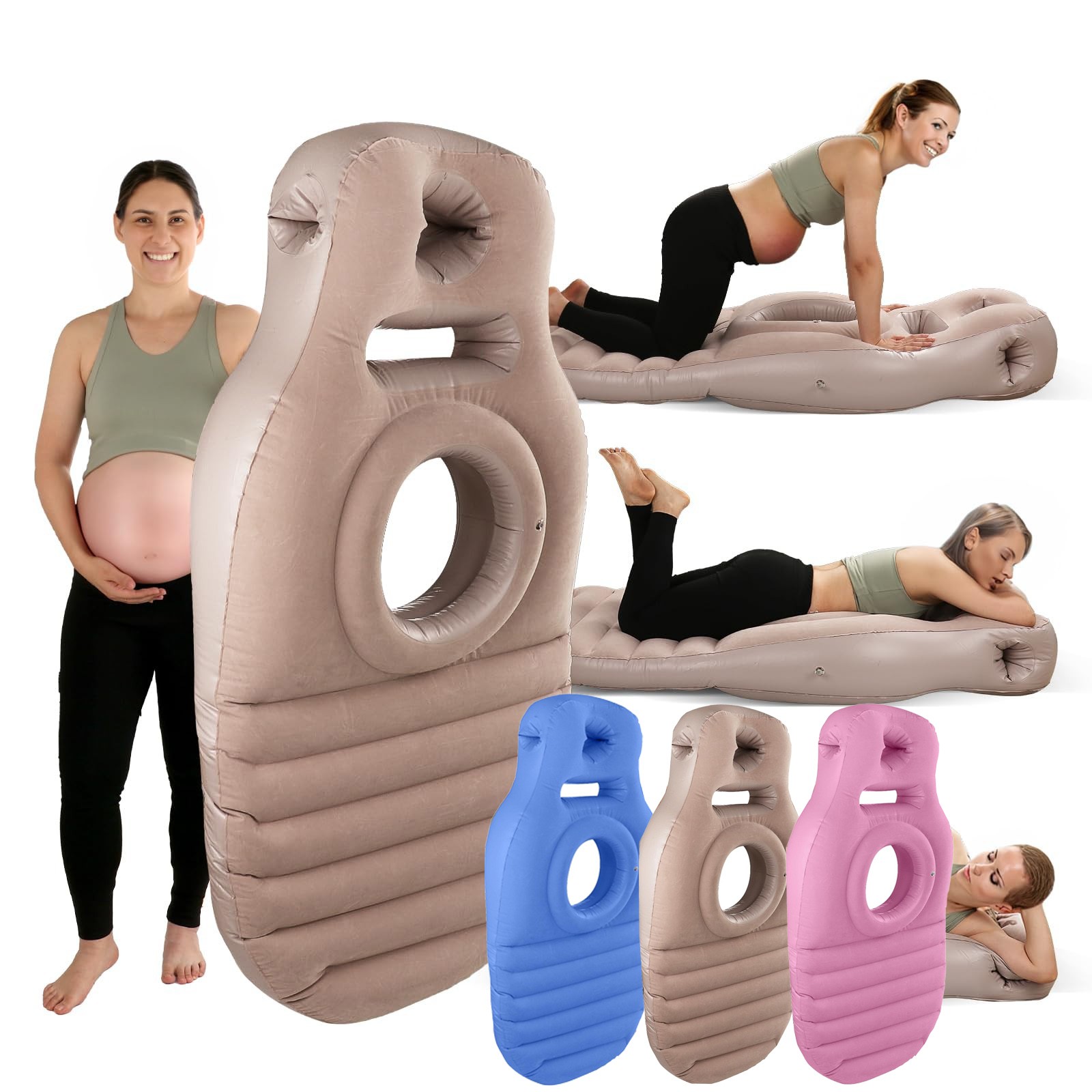 フロッキング加工PVC O型ヨガマット 妊娠中用 インフレー - Yoga Fitness Mat のレビューと価格