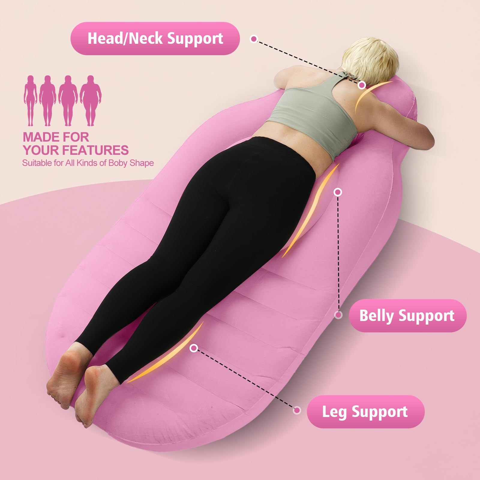 フロッキング加工PVC O型ヨガマット 妊娠中用 インフレー - Yoga Fitness Mat のレビューと価格