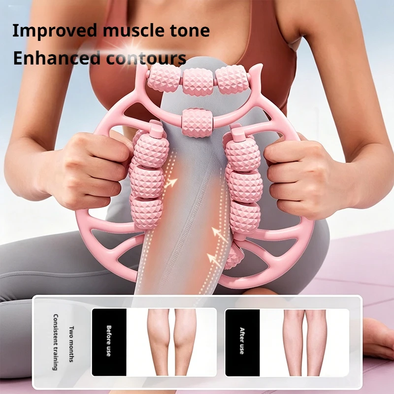 18輪レッグマッサージャー ローラーリングクランプ マッサー - Yoga Fitness Wheel のレビューと価格